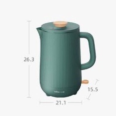 ND - Ấm đun siêu tốc mini 1.6L Bear ZDH-P16L3, công suất 1800W, chất liệu inox304, dùng như bình nấu nước đa năng, - Cheapmal Bear B15T1- xanh