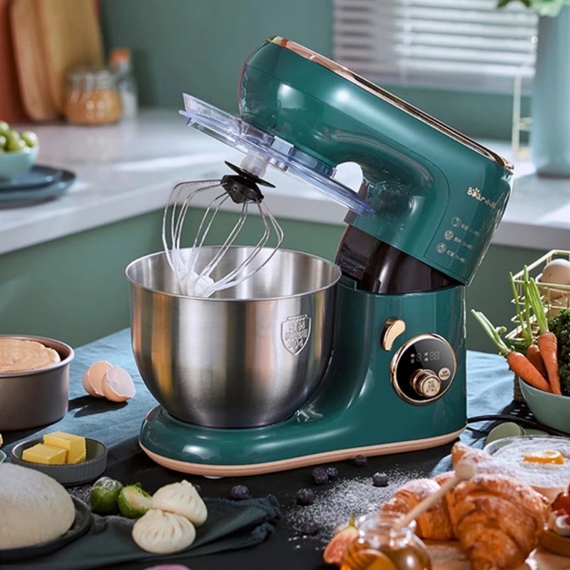 QT - Máy đánh trứng trộn bột đánh kem bơ-có hẹn giờ để bàn tự động đa năng Bear SJJ-B10W5 , BH 12 tháng - Cheapmall BearB03V1