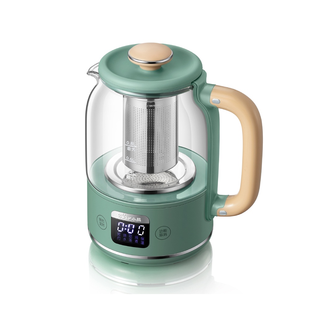 QT - Ấm Bình Máy pha trà chưng yến đa năng Bear SUBE011, thủy tinh dung tích 1,5L nhỏ gọn tiện lợi, dưỡng sinh, BH 18 tháng C08T1 Xanh Quốc Tế