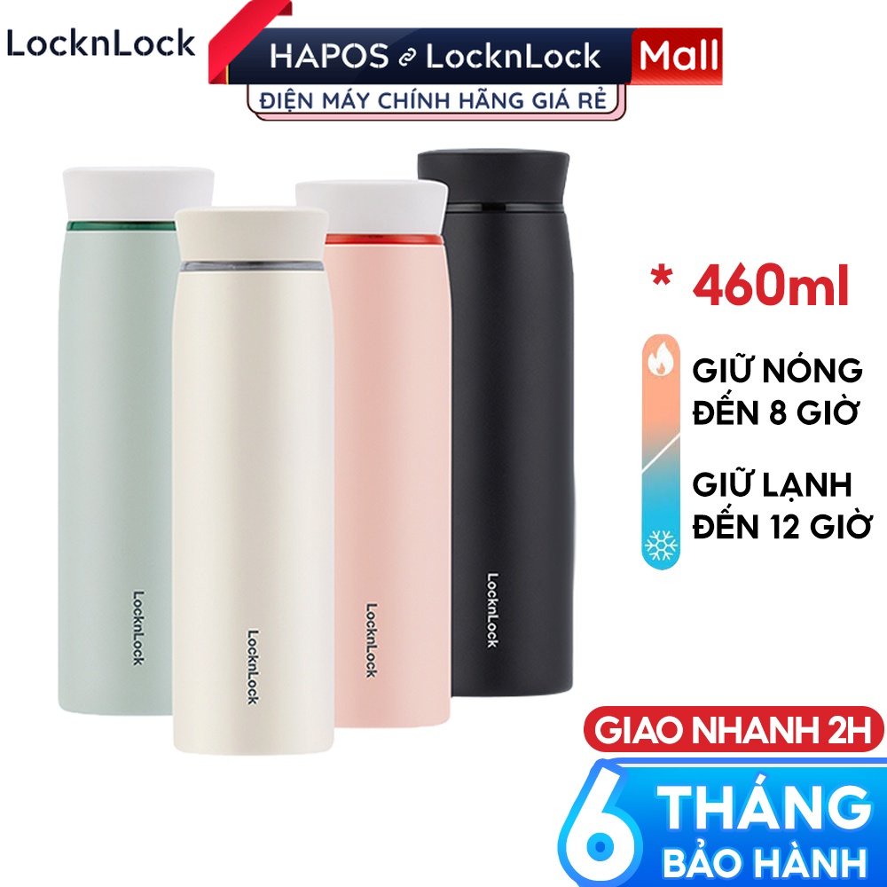 ONL - Bình giữ nhiệt LocknLock Feather Light Ring LHC4244 460ml có khay  lưới lọc trà - Chính hãng Bảo hành 6 tháng - HAPOS Hồng LHC4244PIK