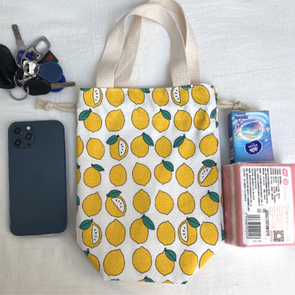 Túi vải canvas 2 lớp có dây rút, đựng bình giữ nhiệt LocknLock, ly trà sữa, chất liệu dày dặn HPCV02 - HAPOS OFFICIAL Nhóm Mẫu 03