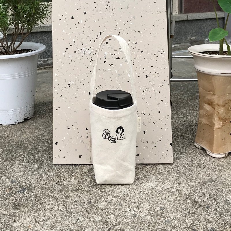 Túi vải canvas đựng ly, bình giữ nhiệt LocknLock , ly trà sữa, phong cách đơn giản tiện dụng HPCV09 - HAPOS OFFICIAL Dây ngắn