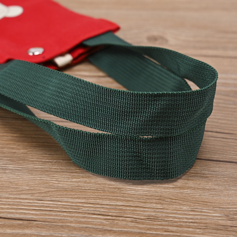 Túi vải canvas 2 lớp đựng bình ly giữ nhiệt LocknLock hình Gấu, khóa cài nam châm, lót chống thấm nước HPCV04 - HAPOS Gấu Đỏ/ Vàng