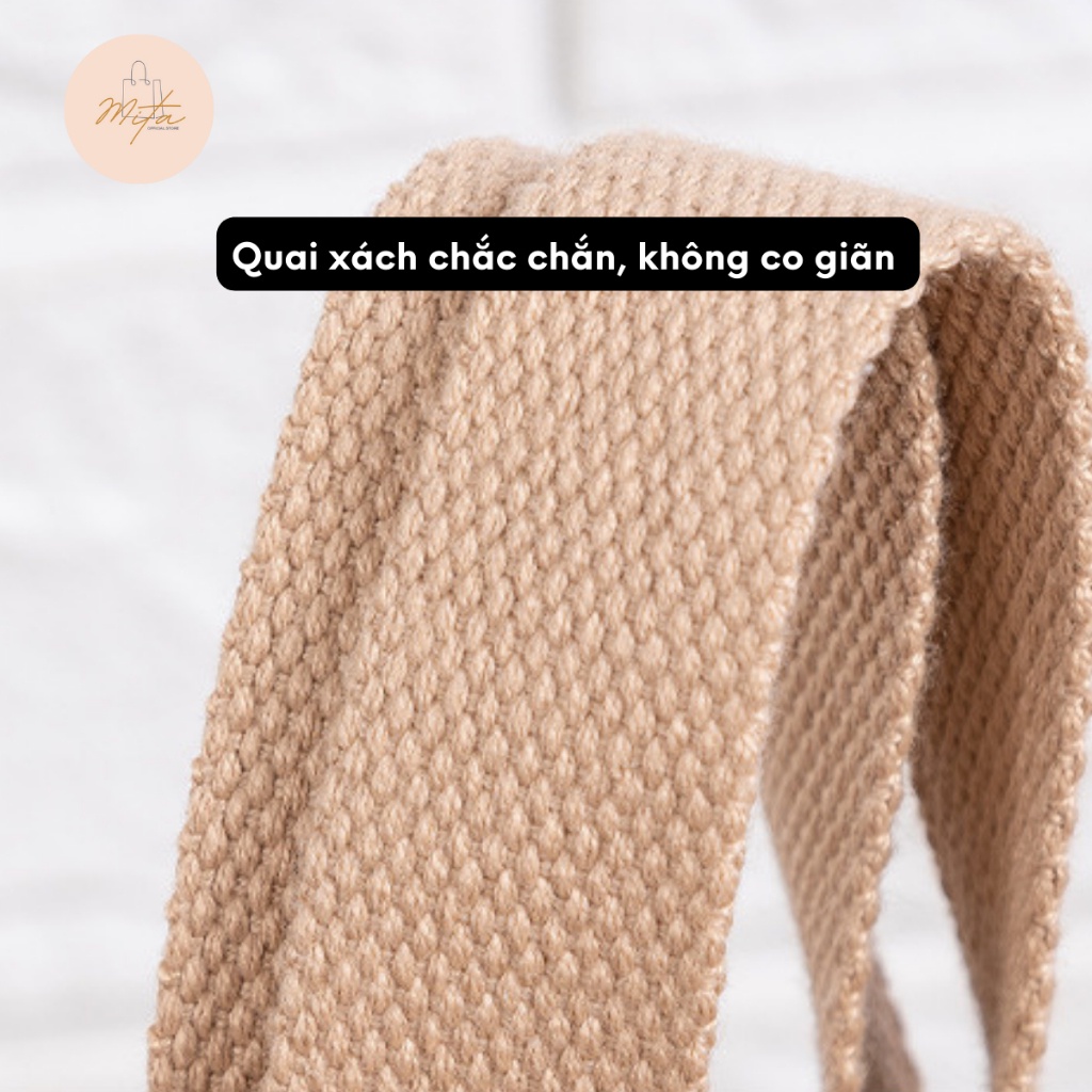 Túi đựng vải canvas cao cấp cho hộp cơm trưa văn phòng LocknLock dây rút dễ thương phong cách Nhật Bản HPCV07 - HAPOS Thỏ Xanh/ Hồng