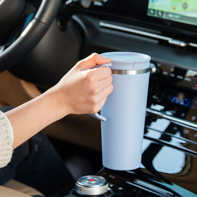 ONL - Ly giữ nhiệt LocknLock 600ml LHC4330 Daily Handle Tumbler, Hàng chính hãng, nắp trượt tích hợp tay cầm - JoyMall Tím - LHC4330VOL