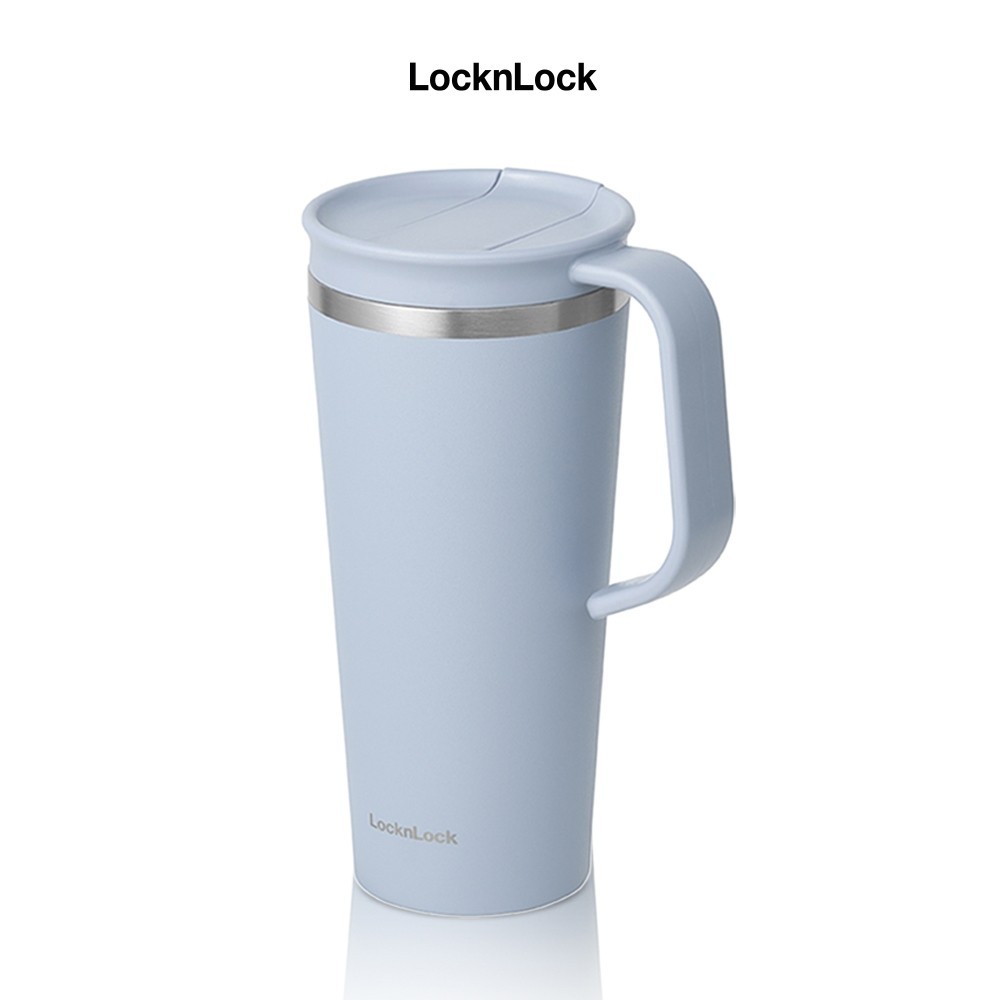 ONL - Ly giữ nhiệt LocknLock 600ml LHC4330 Daily Handle Tumbler, Hàng chính hãng, nắp trượt tích hợp tay cầm - JoyMall Tím - LHC4330VOL