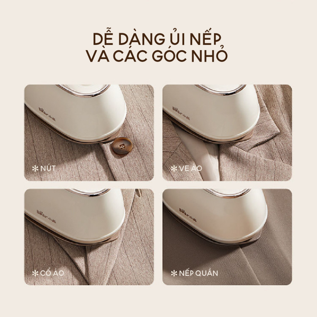 Bàn ủi hơi nước cầm tay Bear DYD-J10Q1, 2 In 1 Ủi nước/ khô nhanh tiết kiệm thời gian, BH 18 Tháng - HAPOS HSA DYD-J10Q1