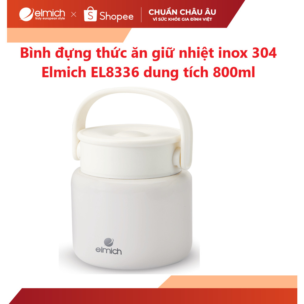 Bình đựng thức ăn giữ nhiệt inox 304 Elmich EL8336 dung tích 800ml (Phiên bản nâng cấp bình 3671) - HAPOS HSA