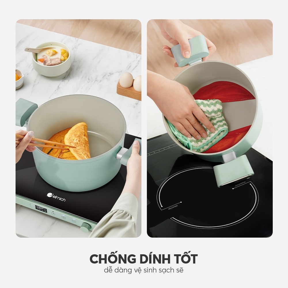 Nồi chống dính Elmich Hera II EL-5202SK size 18,20,24cm , Hàng chính hãng - HAPOS HOF