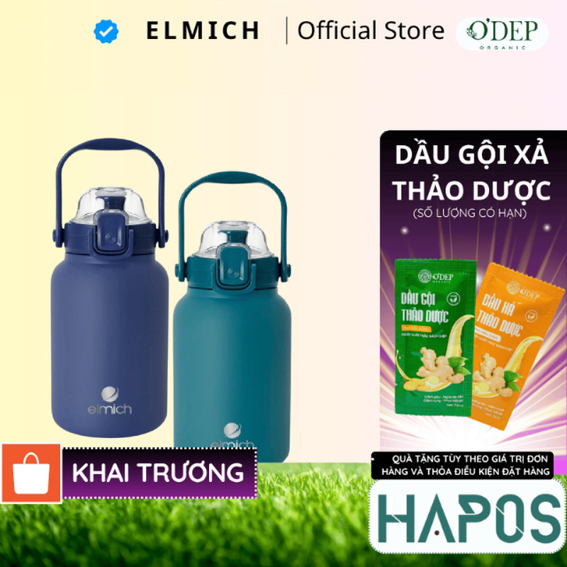 Bình giữ nhiệt inox 304 Elmich EL8373 dung tích 1.2L , Hàng chính hãng - HAPOS HOF