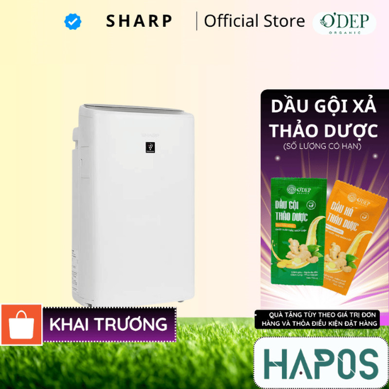 Máy lọc không khí và tạo ẩm Sharp KI-N50V-W | Máy bù ẩm tạo ion N50V cho phòng 38m² - HAPOS HSA KI-N50V-W