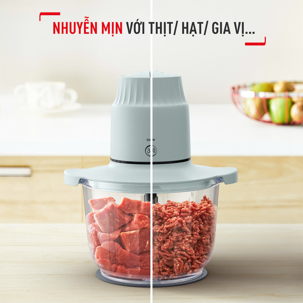 Máy xay thực phẩm 2L Tefal Chính hãng Choppeo công suất 500W cối thủy tinh MB603166  - CHEAPMALL MB603166