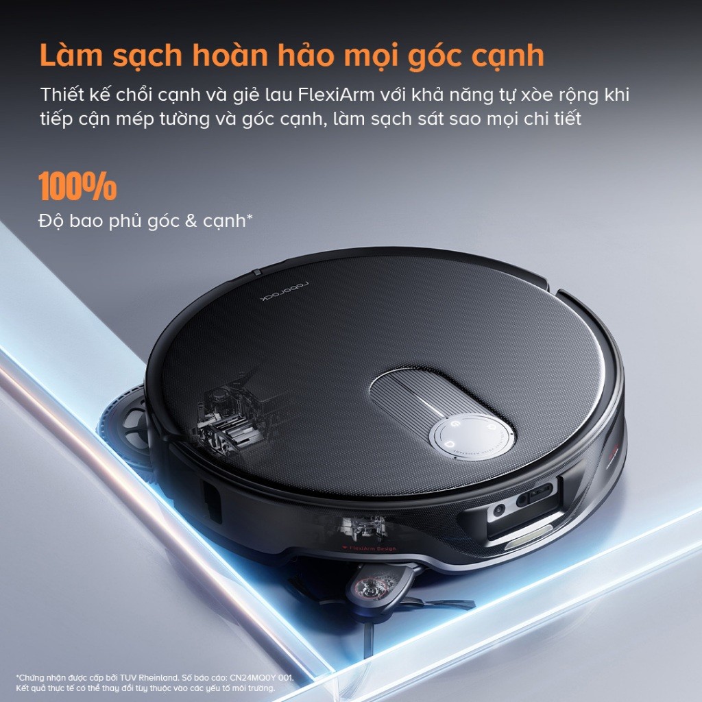 Robot hút bụi lau nhà Roborock Chính hãng lực hút 12000Pa tự động giặt sấy giẻ Qrevo Slim - CHEAPMALL SOU Qrevo Slim
