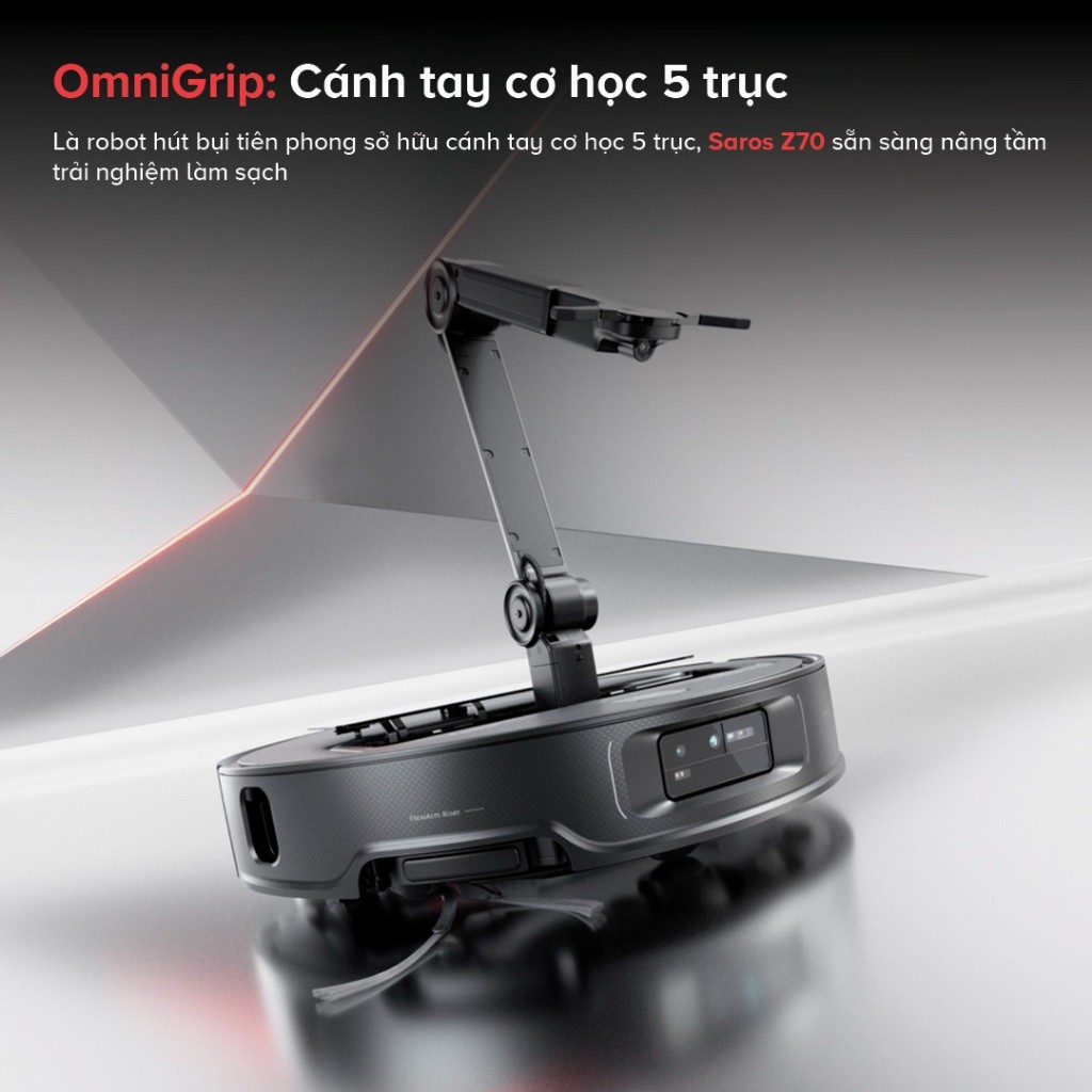 Robot hút bụi lau nhà Roborock Chính hãng cánh tay OmniGrip lực hút 22000Pa Saros Z70  - CHEAPMALL SOU Saros Z70