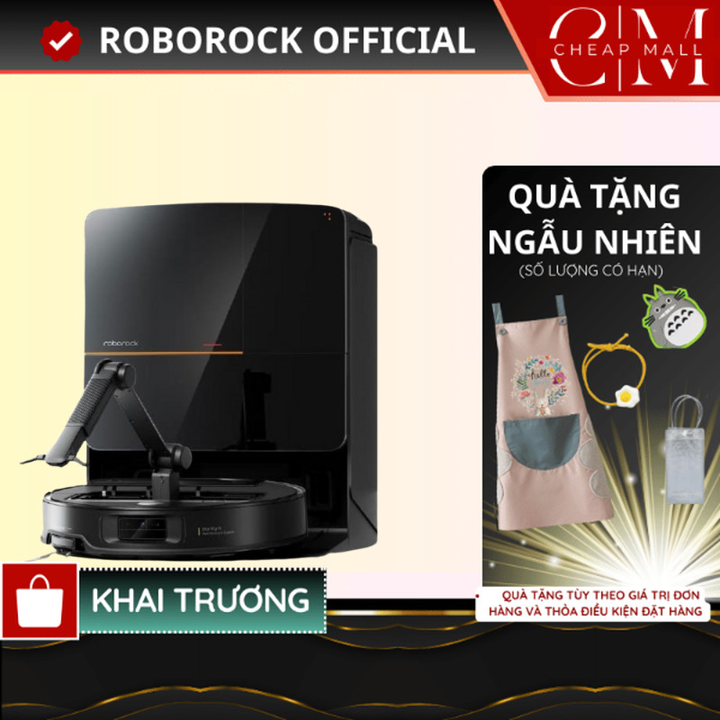 Robot hút bụi lau nhà Roborock Chính hãng cánh tay OmniGrip lực hút 22000Pa Saros Z70  - CHEAPMALL SOU Saros Z70