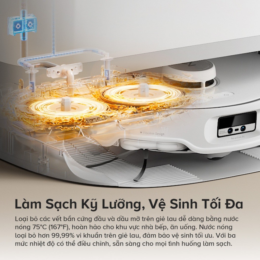 Robot hút bụi lau sàn Roborock Chính hãng lực hút 18500Pa tự động giặt sấy khô giẻ Qrevo Curv  - CHEAPMALL SOU Q Revo Curv