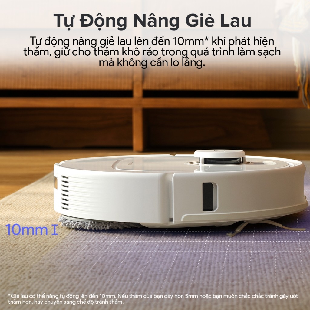 Robot hút bụi lau sàn Roborock Chính hãng lực hút 7000Pa tự động giặt sấy giẻ Qrevo Pro - CHEAPMALL SOU Q Revo Pro Trắng
