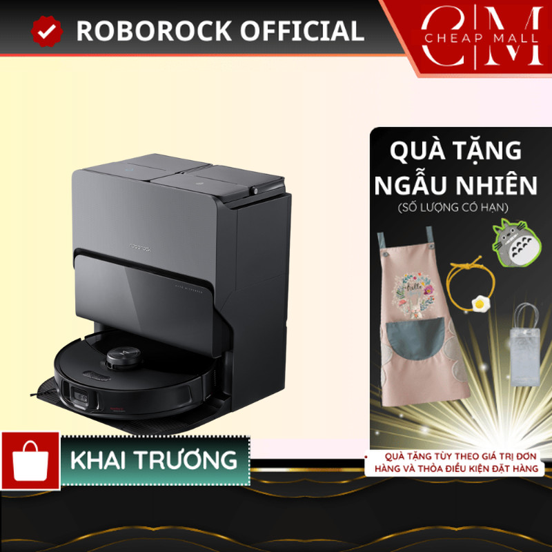 Robot hút bụi lau sàn Roborock Chính hãng giặt sấy tự động S8 MaxV Ultra | S8 MaxV Auto Refill - CHEAPMALL SOU S8 Max V Ultra Trắng
