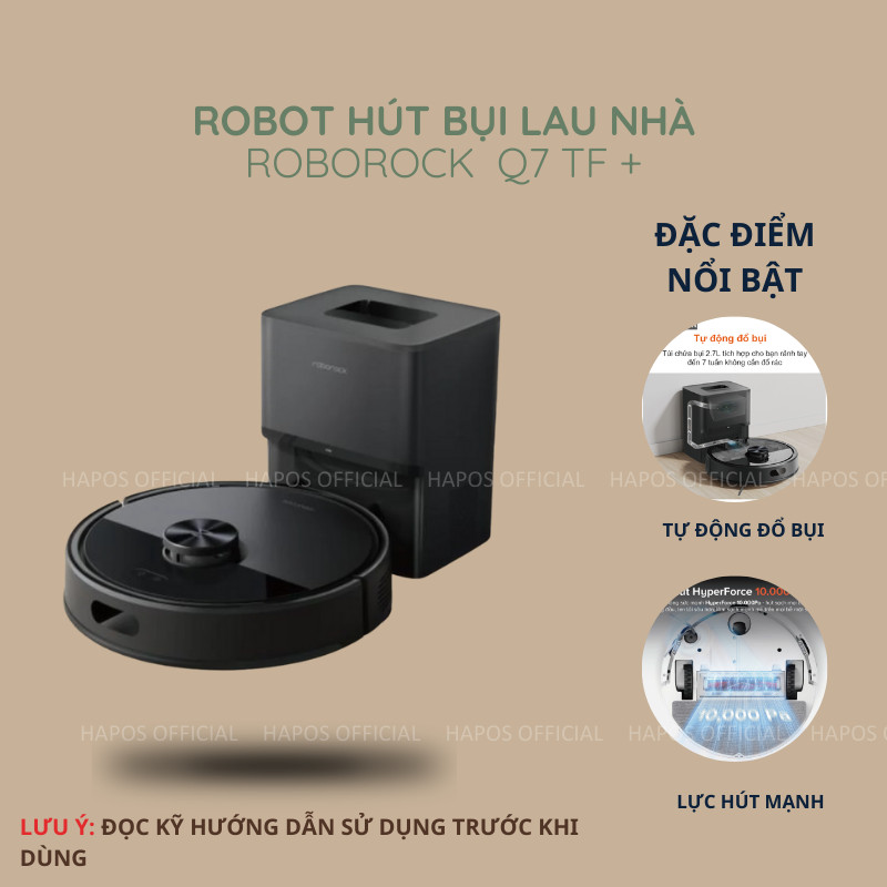 Robot lau hút bụi Roborock Chính hãng phiên bản quốc tế Q7 TF | Q10 PF | Q10 VF  - CHEAPMALL SOU Q7 TF +