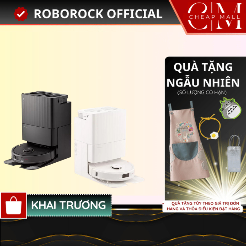 Robot hút bụi lau nhà  Roborock Chính hãng tự động giặt giẻ, tự động đổ rác QR 798 | Q Revo S  - CHEAPMALL SOU Q Revo S Trắng