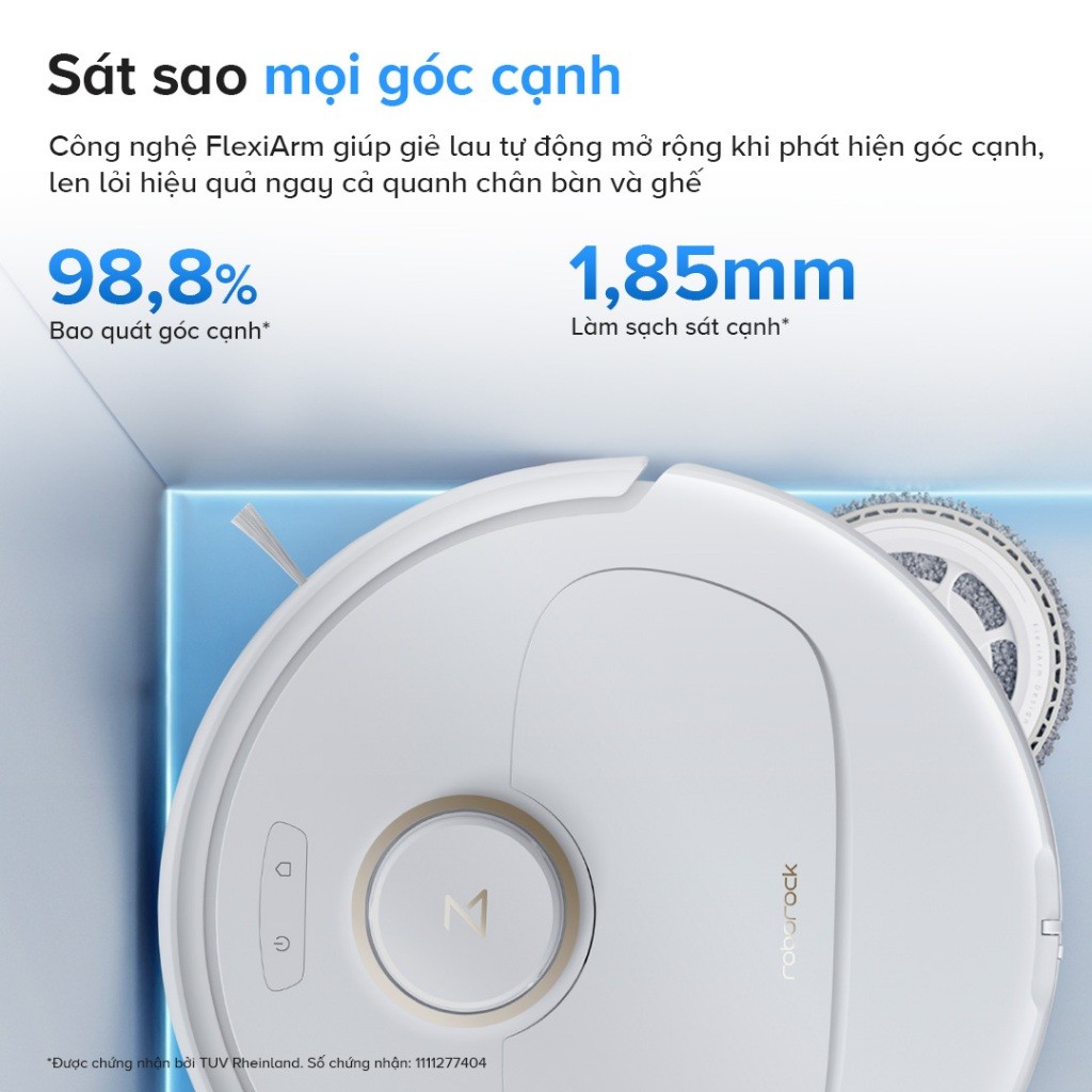 Robot hút bụi lau nhà Roborock Chính hãng lực hút 12.000Pa công nghệ FlexiArm Q Revo 5AE - CHEAPMALL SOU Q Revo 5AE