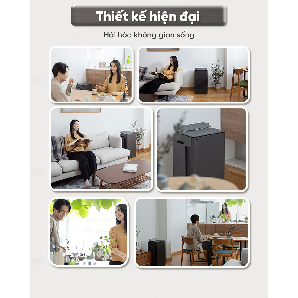 Máy lọc không khí Sharp  37m2 và hút ẩm tạo Plasmacluster ION DW-T30FV-H/W - Hàng chính hãng  - HAPOS HEL DW-T30FV-W