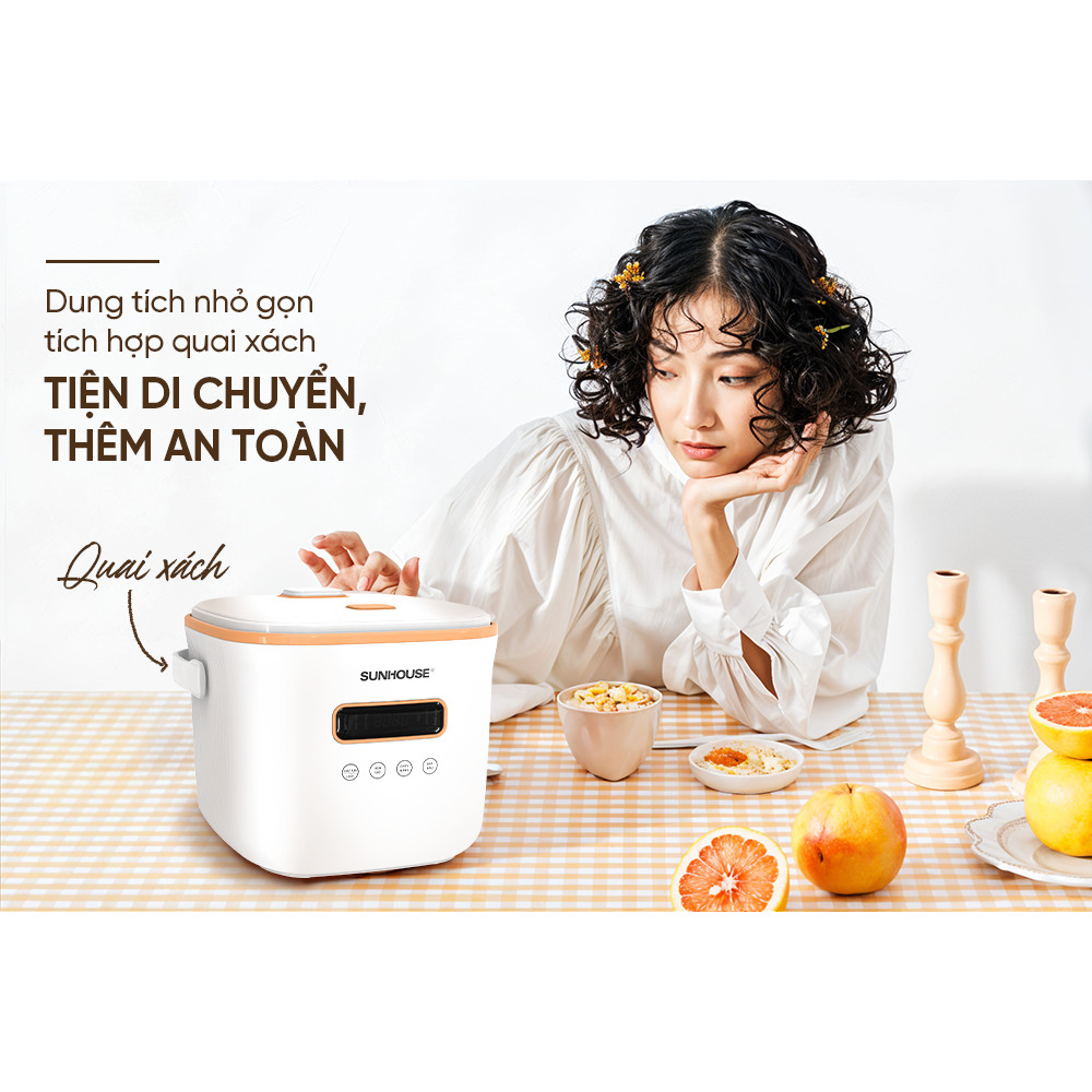 Nồi cơm điện tử 1.2L Happytime HTD8810, Công nghệ gia nhiệt chuẩn, Chống dính Ceramic, 6 chức năng nấu - HAPOS HOF