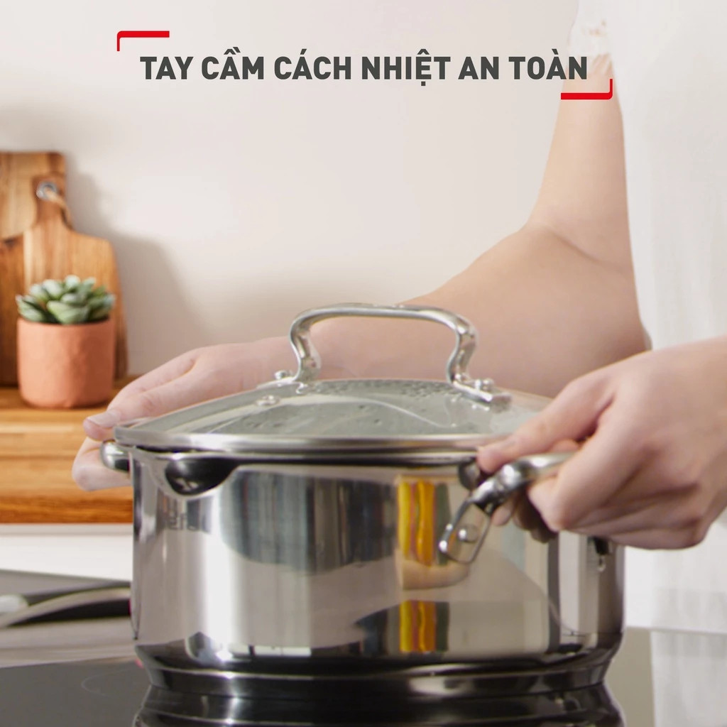 Bộ 3 nồi inox đáy từ cao cấp Tefal Duetto Plus 16/20/24 (G719S674/ G719S655) - Bảo Hành 24 Tháng - HAPOS HOF