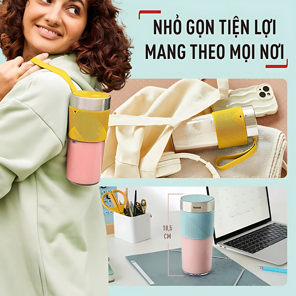 Máy xay sinh tố cá nhân Tefal LightMix BL1C0230 Vàng | BL1C0430 Xanh  |Bảo Hành 24 Tháng - HAPOS HOF