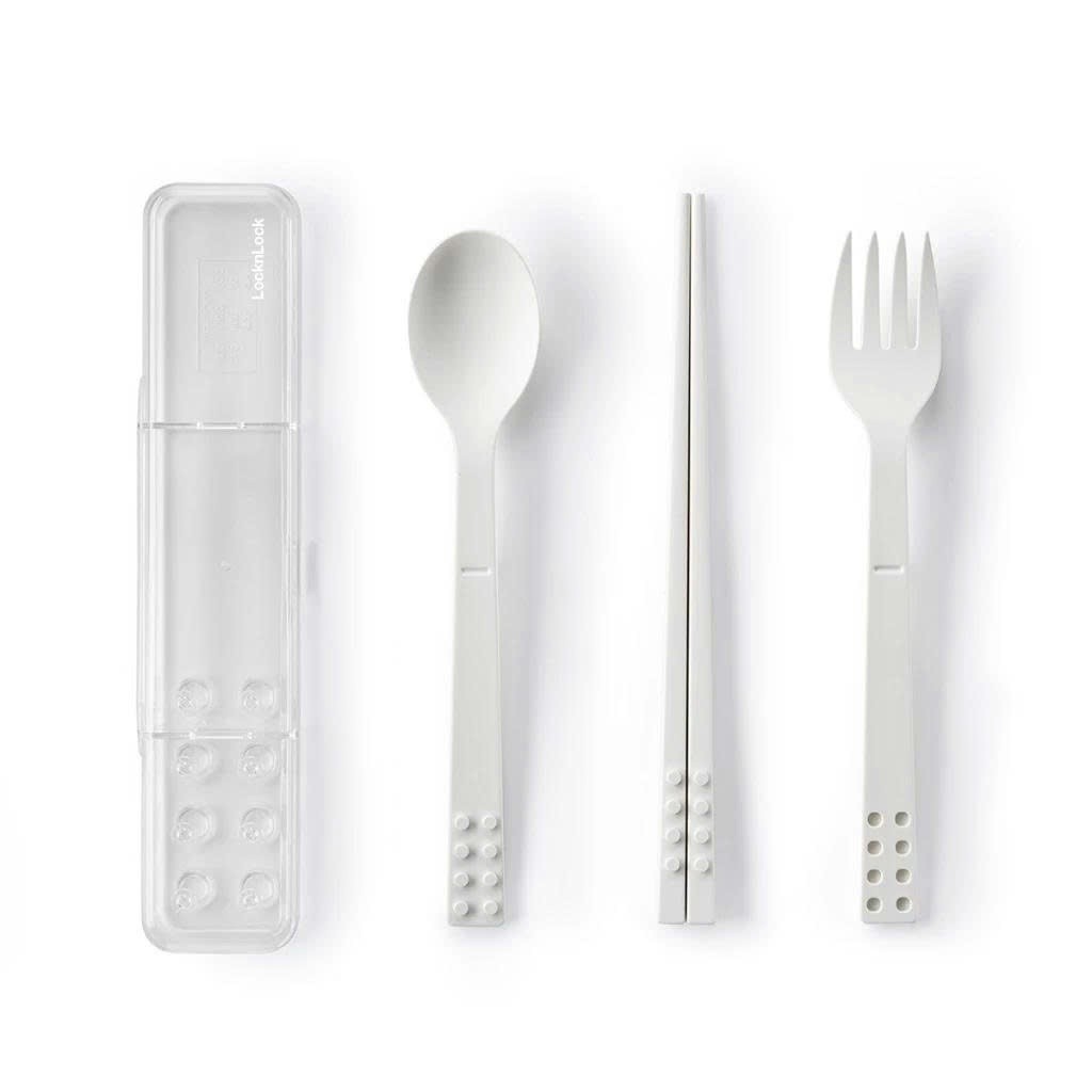 Bộ muỗng đũa nĩa LocknLock Lego Cutlery Set TLL108, Xếp gọn kèm hộp, 2 Màu lựa chọn - HAPOS LOF