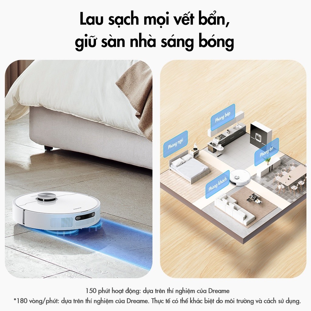 Robot lau sàn hút bụi tự làm sạch Dreame L10 Prime - Bản Quốc tế - BH 24 Tháng - HAPOS HOF