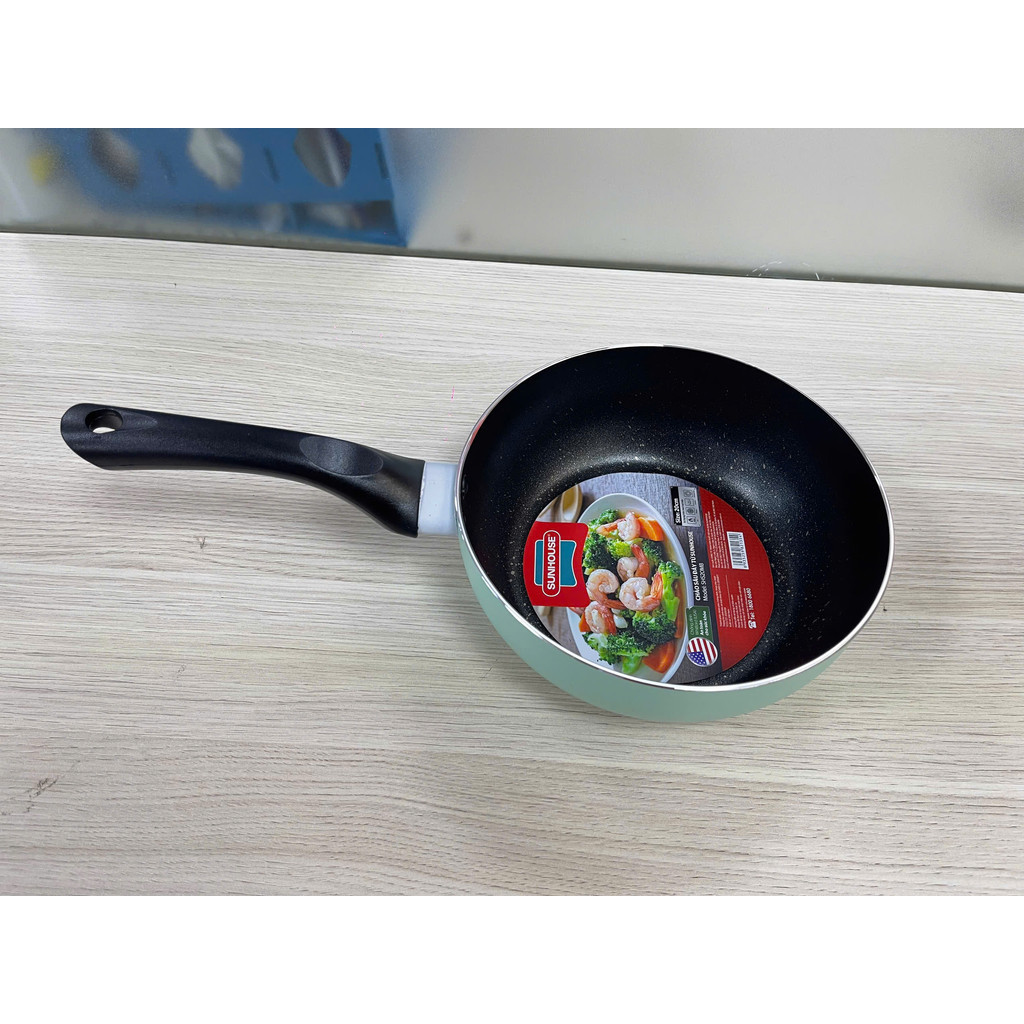 Chảo sâu đáy từ Sunhouse SHS20MB màu xanh, đáy từ, Chống dính Whitford (USA) an toàn cho sức khỏe - HAPOS HEL SHS20MB