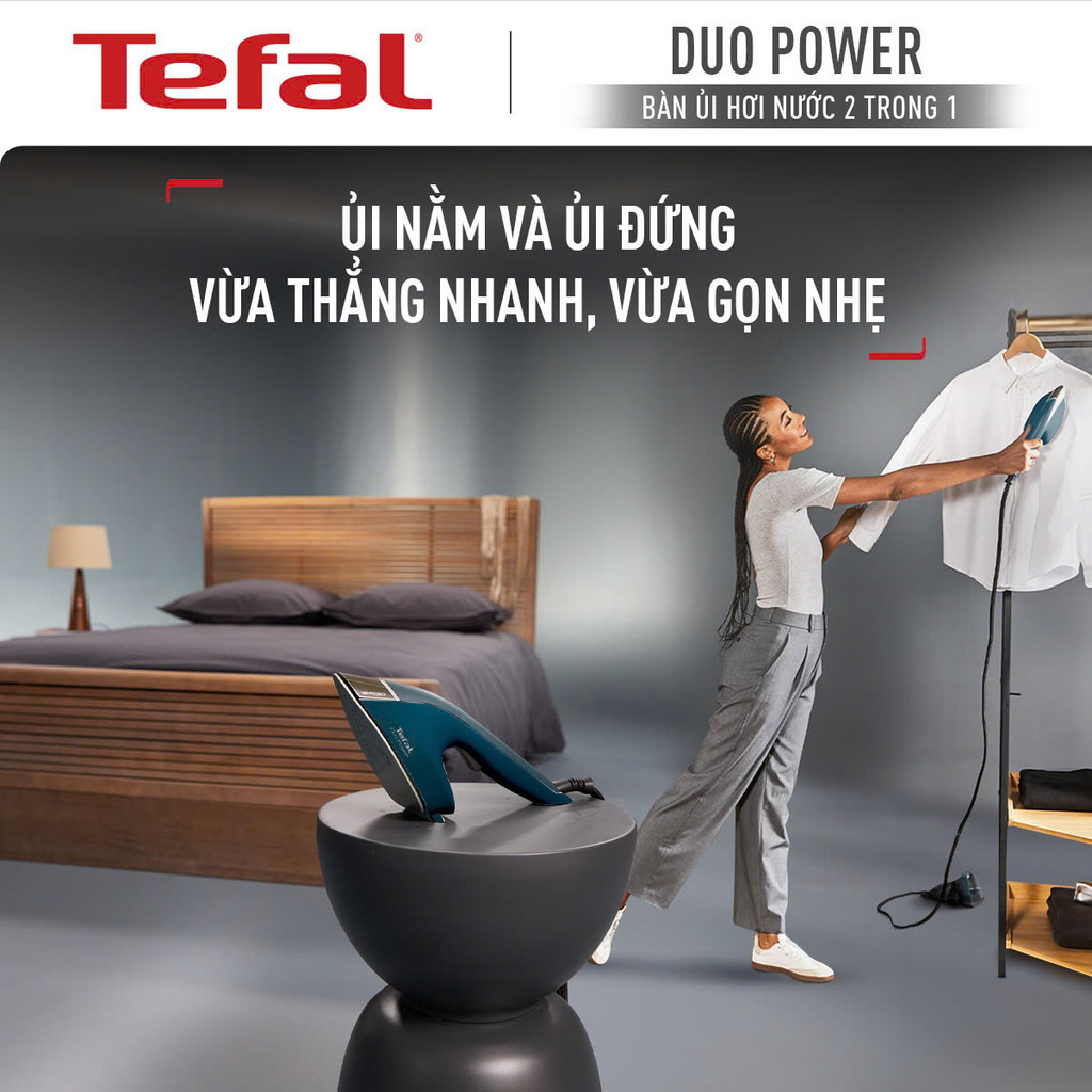 Bàn ủi Tefal 2-trong-1 Duo Power JF4032E0, kết hợp ủi hơi và cầm tay, 1700W, 180g/p |BH 24 tháng - HAPOS HOF