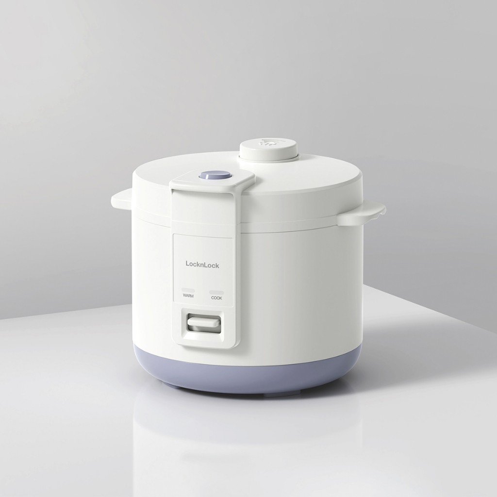 Nồi cơm điện LocknLock 1.5L, kèm khay hấp One-Switch Rice Cooker EJR442IVY - HAPOS LOF