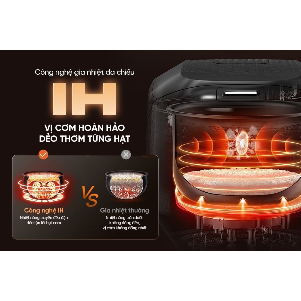 Nồi cơm điện cao tần 1.5L Sunhouse MAMA SHD8858, Lòng nồi dày 3mm, chống dính Daikin (Nhật Bản) - HAPOS HOF