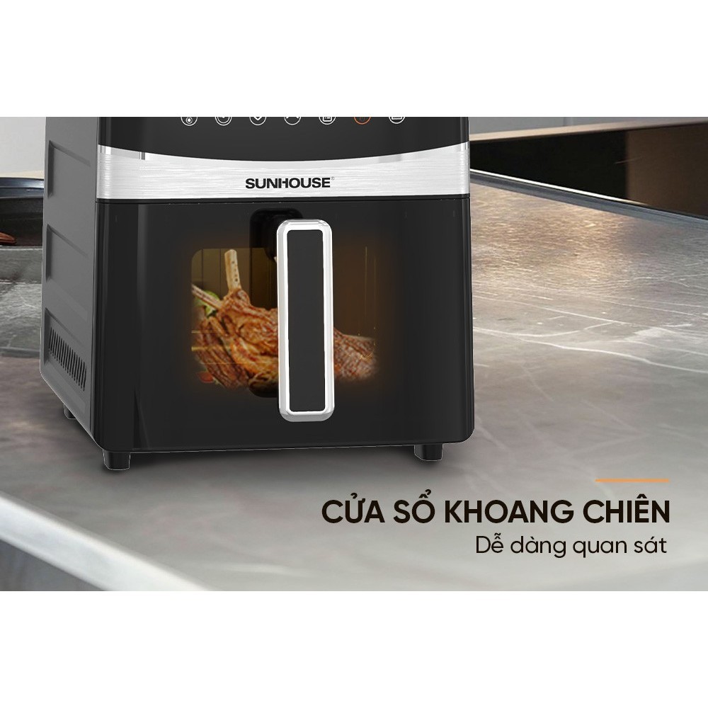 Nồi chiên không dầu 9L Sunhouse SHD4090 - Công suất 1700W, Dung tích lớn nướng gà vịt nguyên con - HAPOS HEL SHD4090