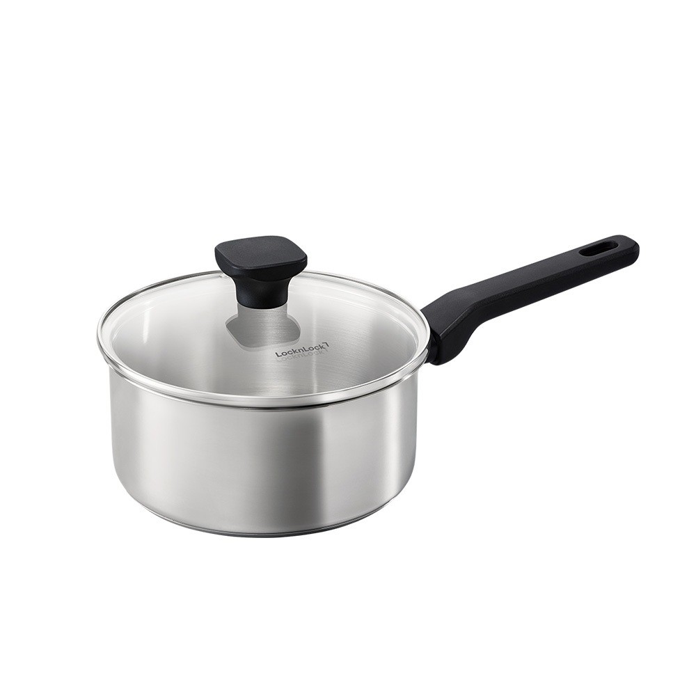 Nồi, chảo Inox 304 đáy từ LocknLock đa lớp Daily STS PPW, kèm nắp kính, tay cầm chịu nhiệt CSC2423IH - HAPOS LOF CSF2623IH-Chảo 26cm