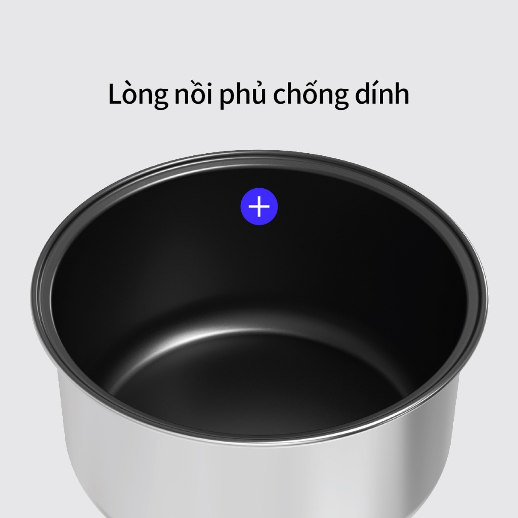 Nồi cơm điện LocknLock 1.5L, kèm khay hấp One-Switch Rice Cooker EJR442IVY - HAPOS LOF