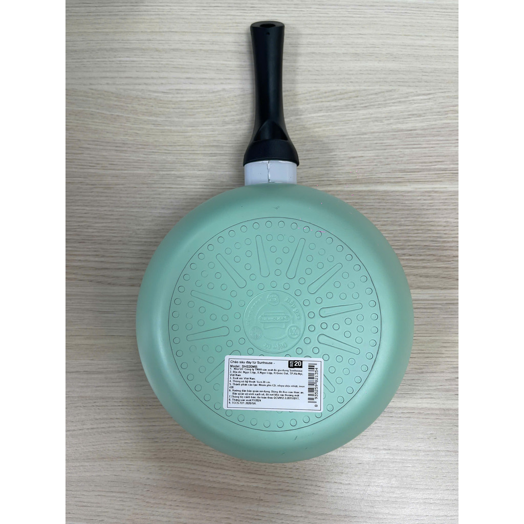 Chảo sâu đáy từ Sunhouse SHS20MB màu xanh, đáy từ, Chống dính Whitford (USA) an toàn cho sức khỏe - HAPOS HEL SHS20MB