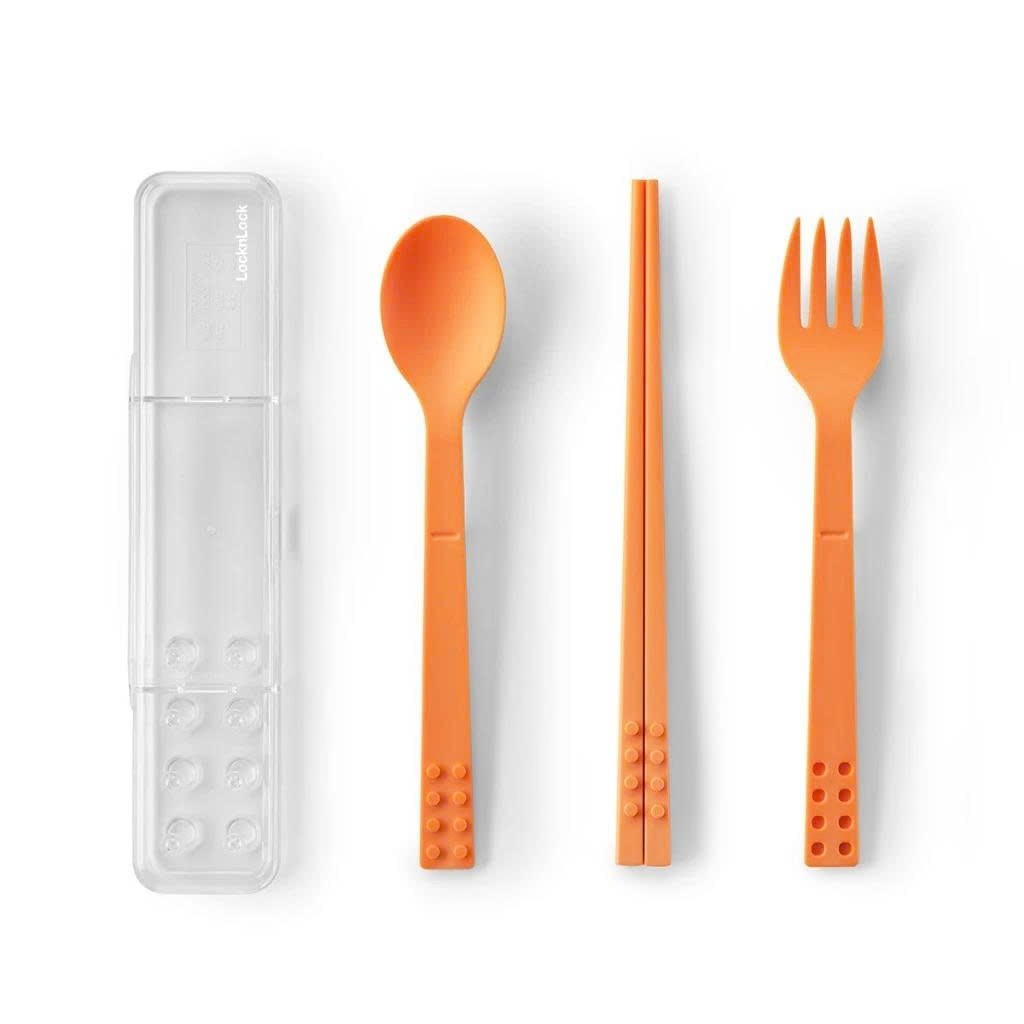 Bộ muỗng đũa nĩa LocknLock Lego Cutlery Set TLL108, Xếp gọn kèm hộp, 2 Màu lựa chọn - HAPOS LOF