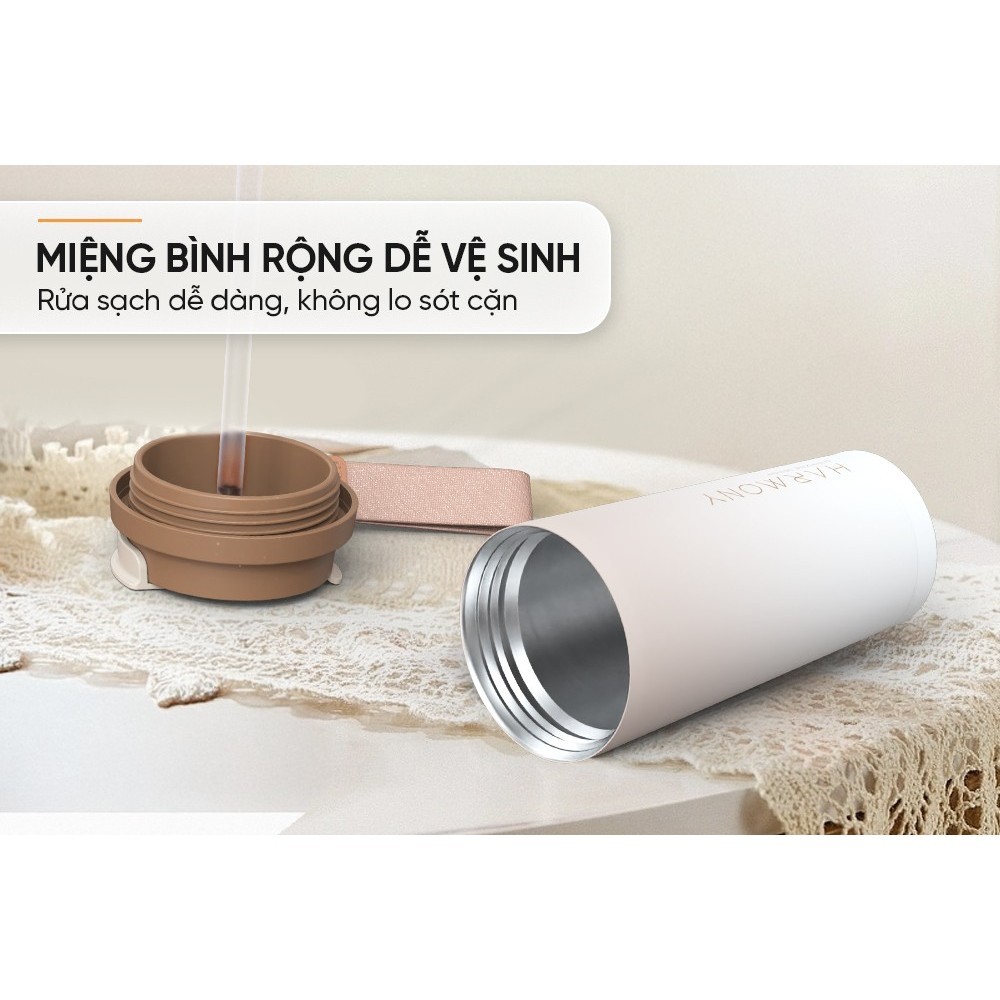 Cốc giữ nhiệt 500ml Sunhouse KS-TU500HB - Inox 316 - Giữ nhiệt nóng & lạnh tới 6 giờ - Vòi uống 2 chế độ - HAPOS HEL KS-TU500HB - Nâu