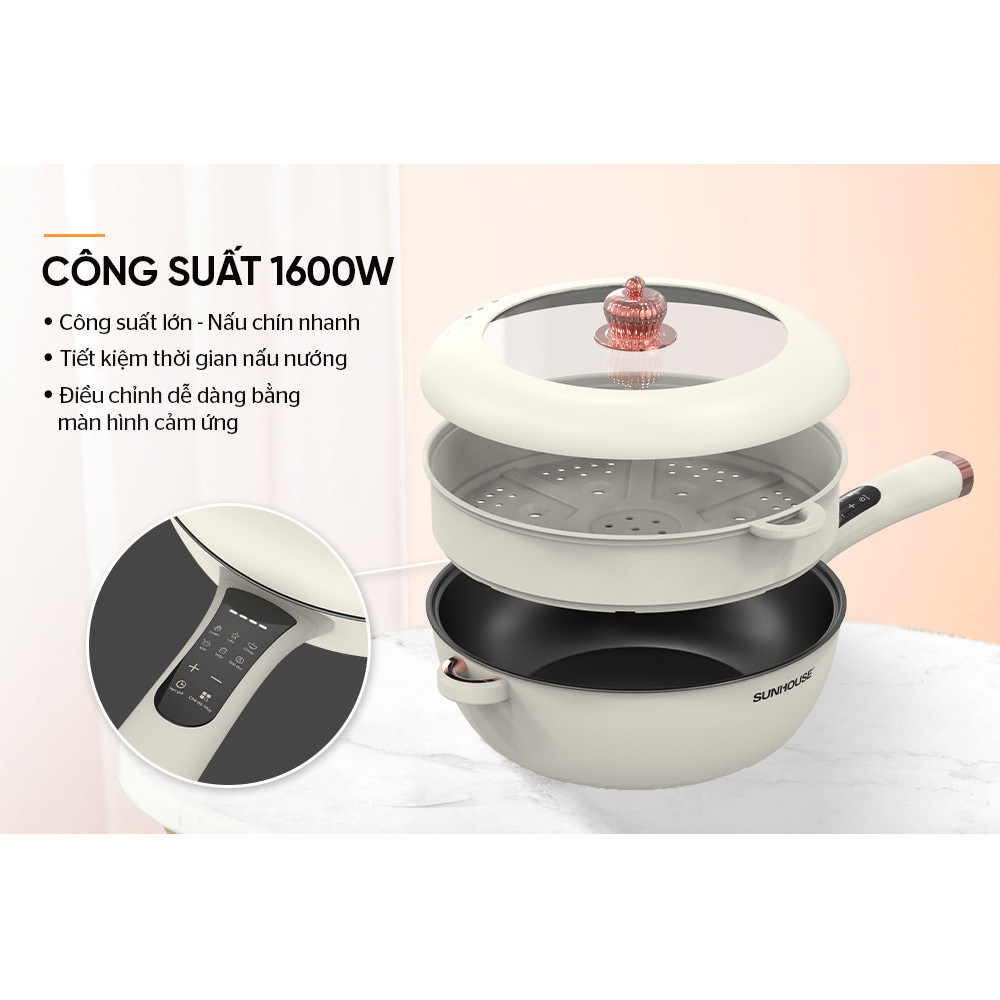 Chảo điện đa năng 5L Sunhouse SHD4555 - HAPOS HEL SHD4555