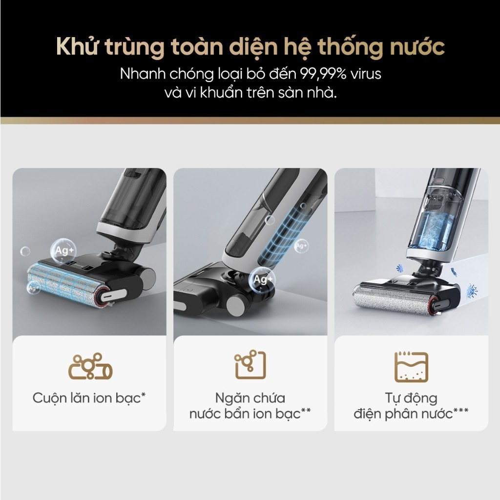 Máy lau sàn hút bụi cầm tay không dây thông minh Dreame H14/ H14 Ultra- Bản quốc tế - Bảo hành 24 tháng - HAPOS HOF