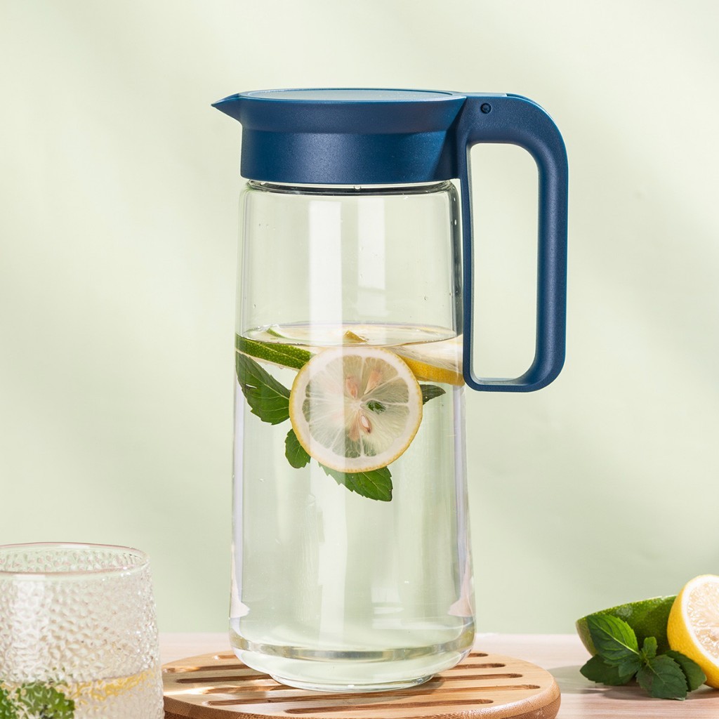 Bình nước thủy tinh LocknLock 1.3 Lít có quai cầm LLG619 - HAPOS LOF LLG619YRED - Màu cam