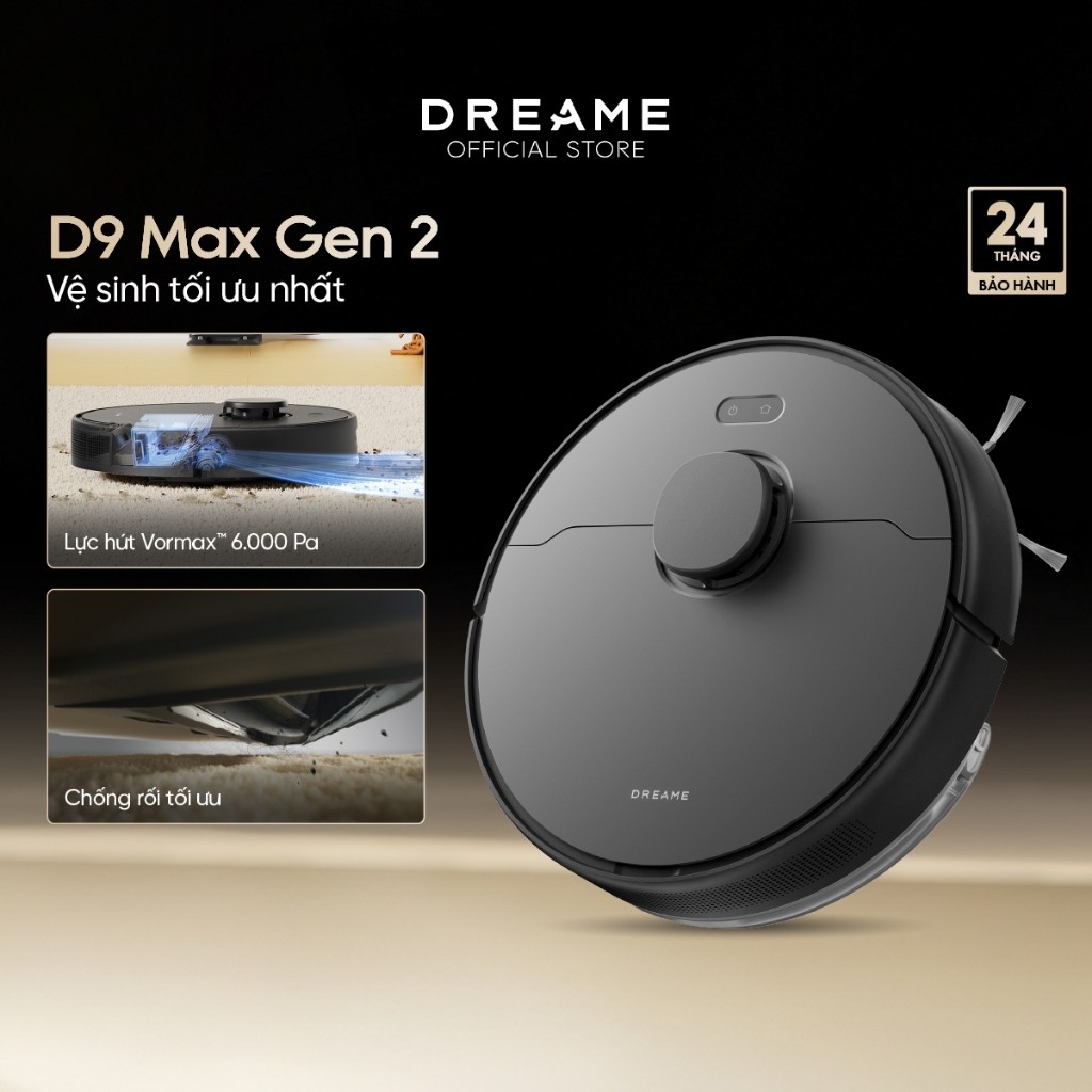 Robot Hút Bụi Lau Nhà Thông Minh Dreame D9 Max Gen 2 / D20  - Bản Quốc Tế - BH 24 Tháng - HAPOS HOF