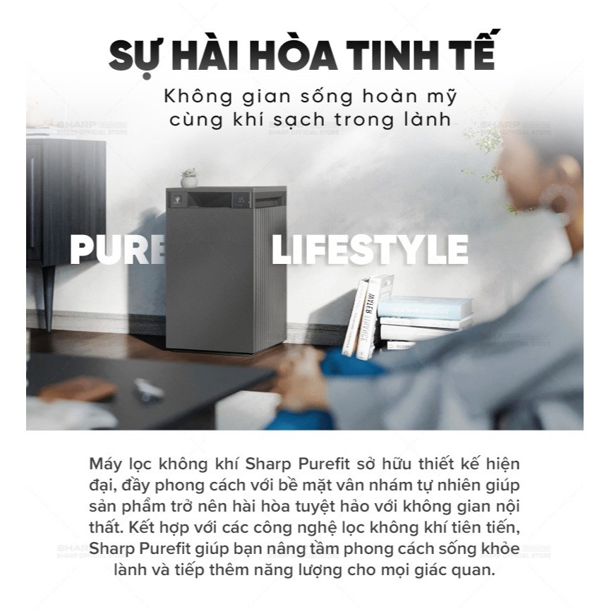 Máy lọc không khí Sharp Purefit FX-S120V-H Chính hãng - HAPOS HEL 84m2 - S120 Trắng