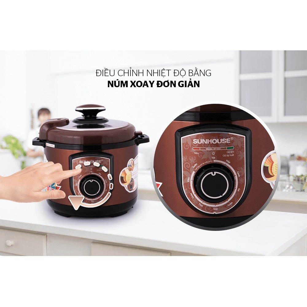 Nồi áp suất điện đa năng Sunhouse SH1550 - HAPOS HEL SH1550