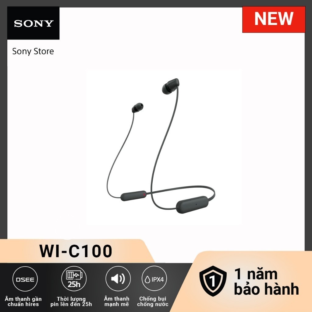 Tai nghe Sony in-ear không dây WI-C100 - HAPOS HEL
