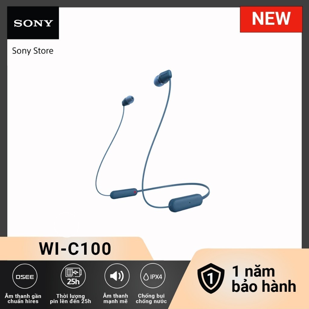 Tai nghe Sony in-ear không dây WI-C100 - HAPOS HEL