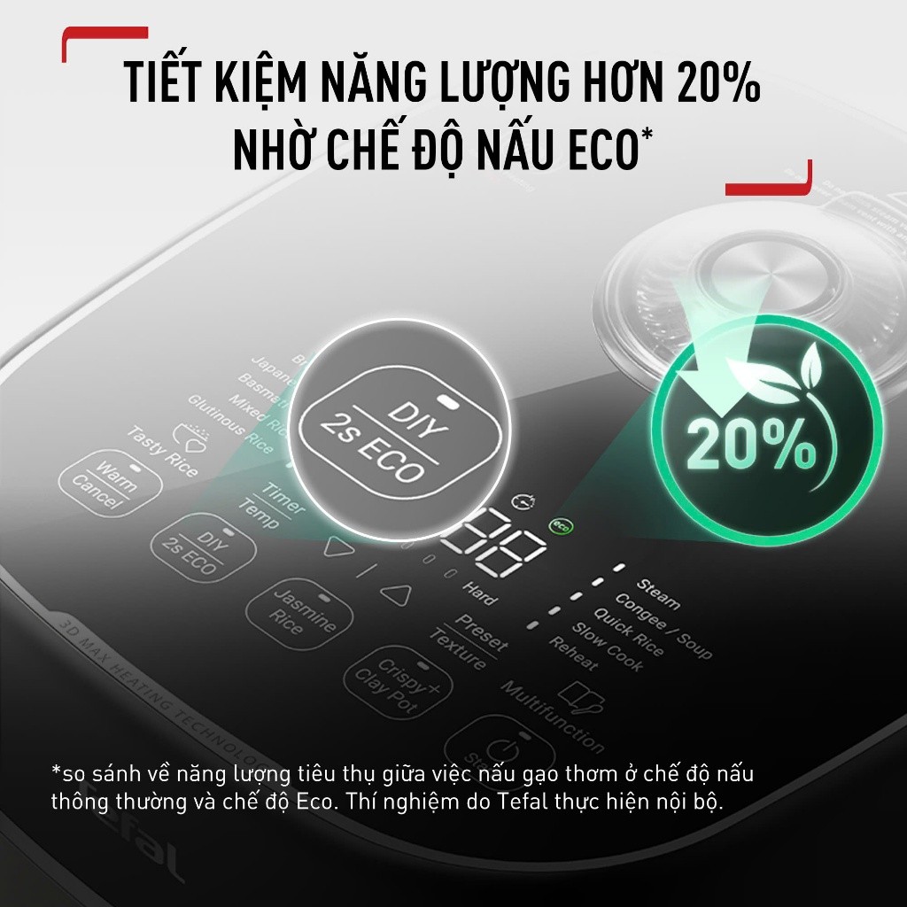 Nồi cơm điện tử Tefal Delirice Max RK7778Y0 - 815W - 1.8L - BH chính hãng 24 tháng - HAPOS HEL